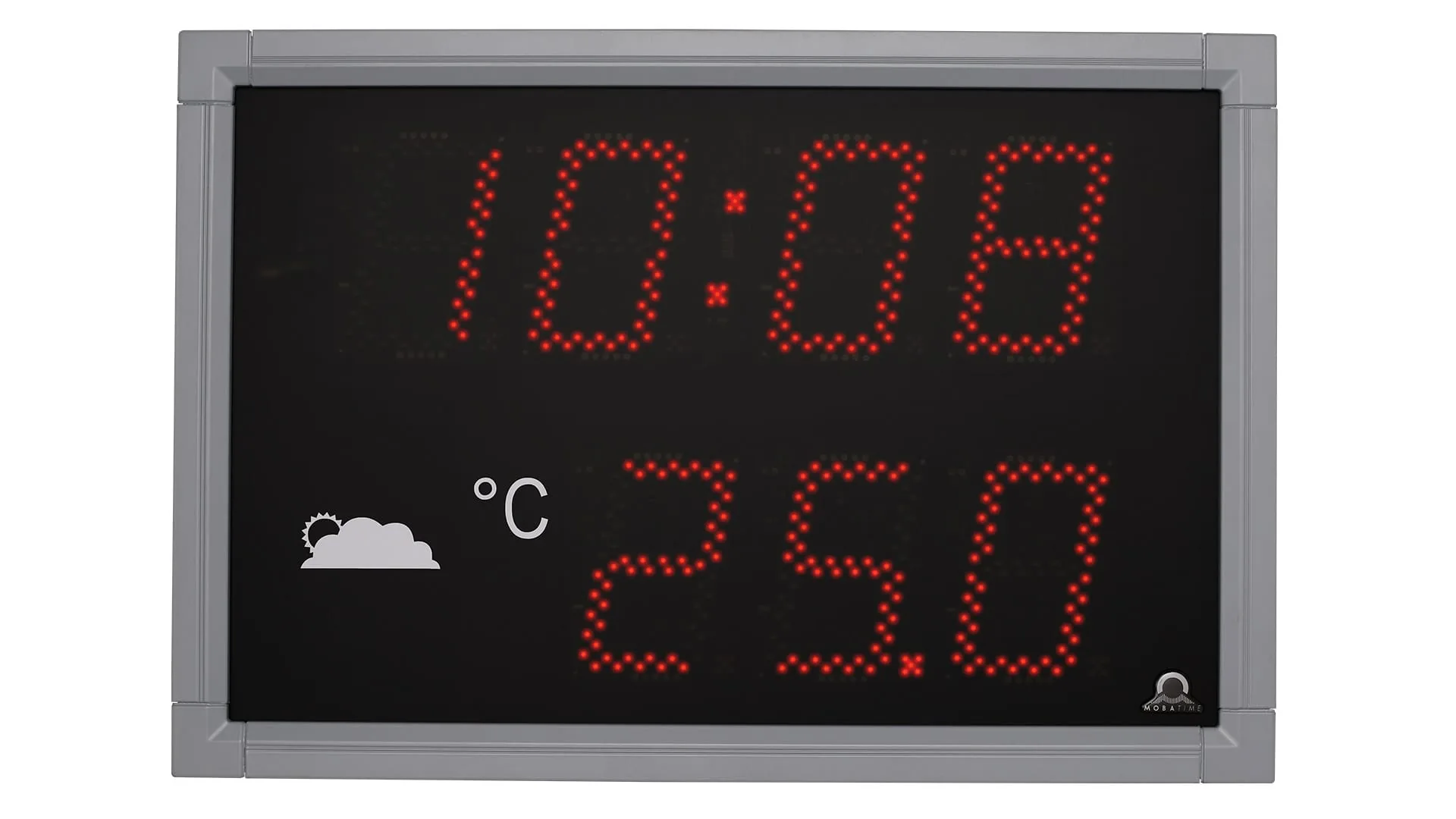 Mobatime DT udendørs digitalt ur IP65 med temperatur, dato og tid